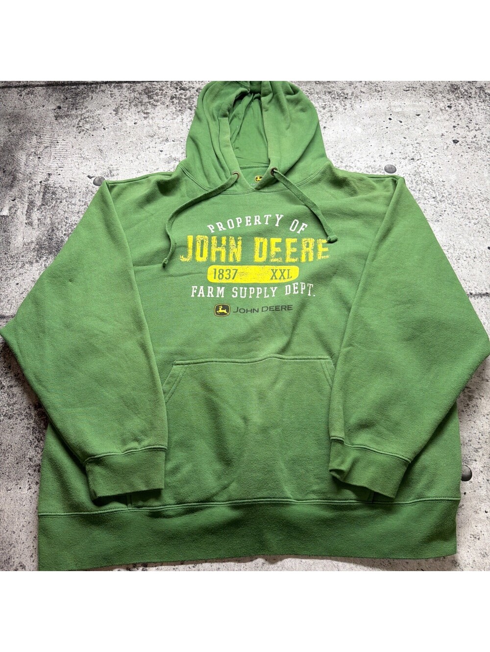 Property of John Deere Hoodie Pullover Adult XXL Green Sweatshirt